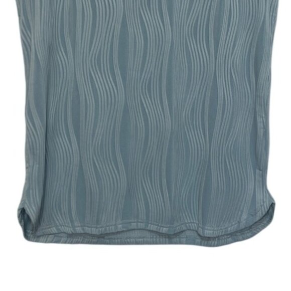 Style Infusion Textured Sleeveless Top Womens 2X Blue New Front Zipper - Picture 4 of 8
